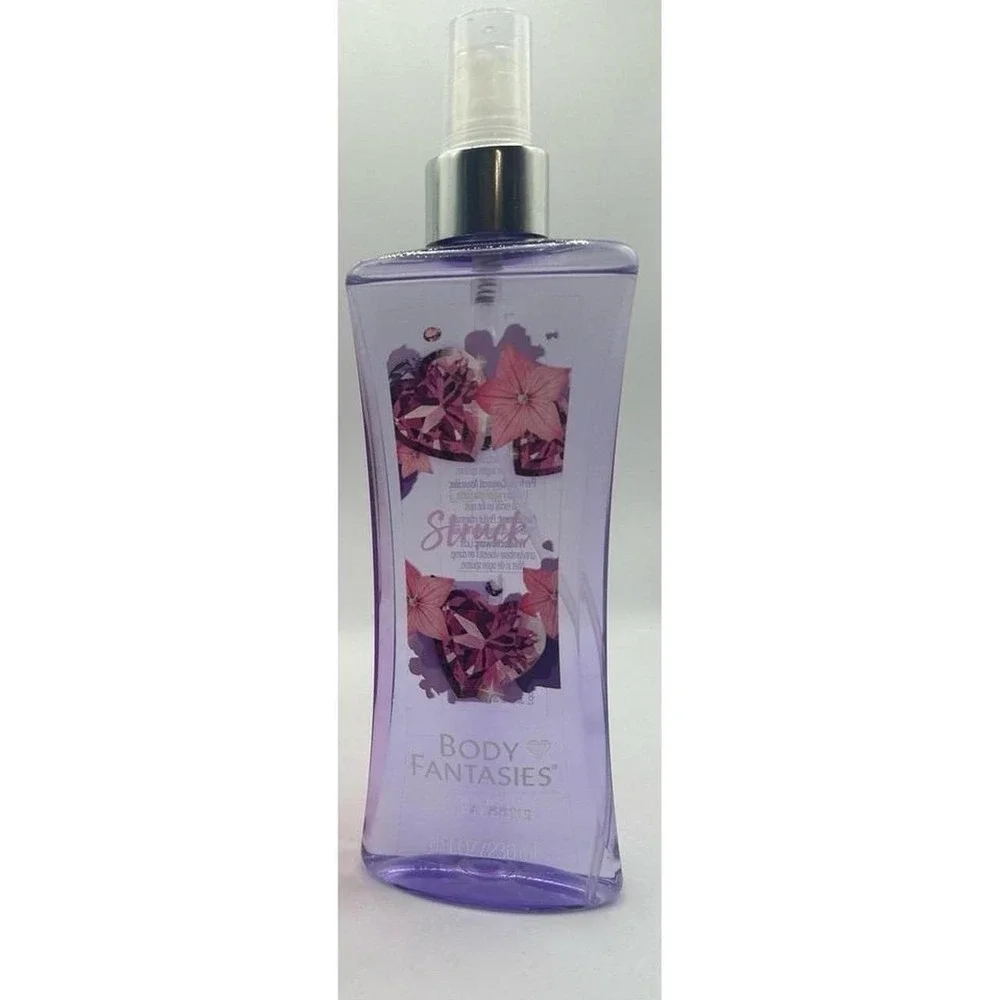 Body Fantasies Struck Fragrance Body Spray 8 fl oz Purple Floral Mist Women